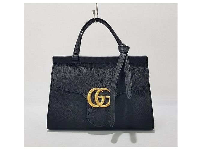 Borsa a mano e a tracolla mini Gucci GG Marmont Argento - vista 2