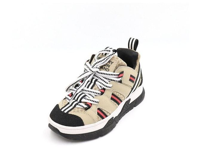 Burberry Sneakers Junior in Nubuck e Mesh - vista 2
