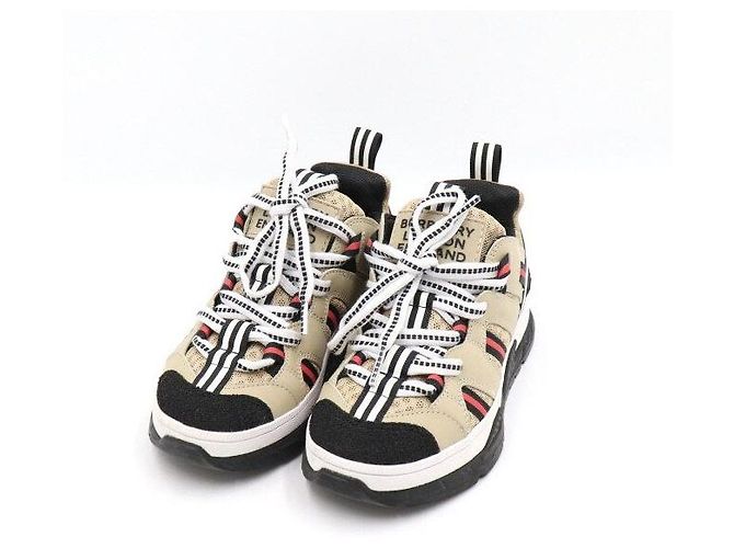 Burberry Sneakers Junior in Nubuck e Mesh - vista 3