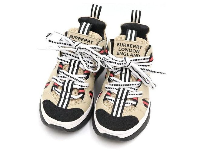 Burberry Sneakers Junior in Nubuck e Mesh - vista 5