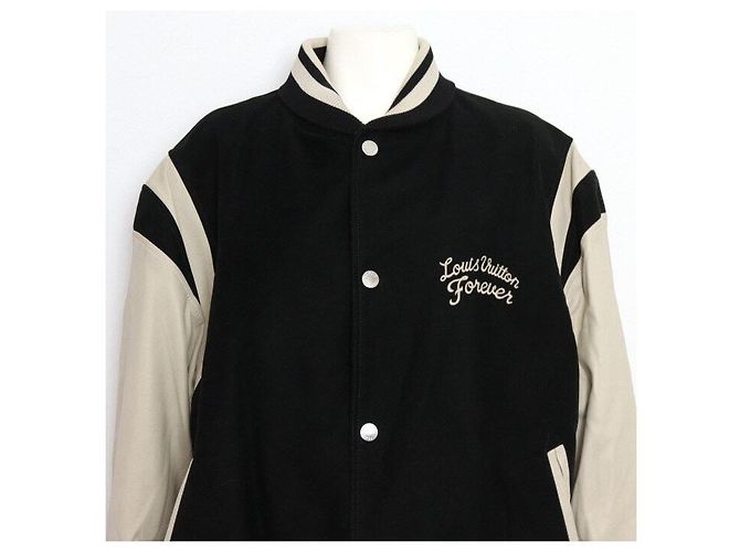 Louis Vuitton Giacca Varsity da uomo con logo ricamato Ramskin Forever Bianco - vista 2
