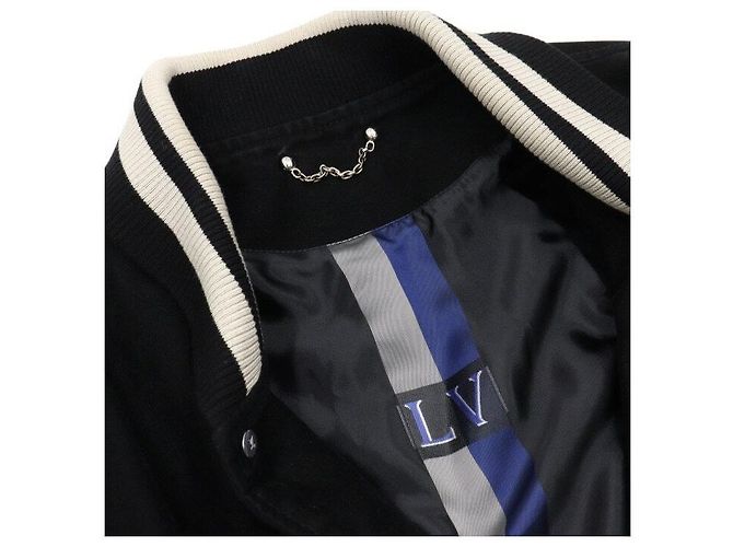 Louis Vuitton Giacca Varsity da uomo con logo ricamato Ramskin Forever Bianco - vista 5