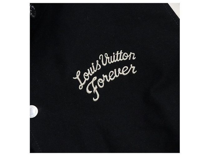 Louis Vuitton Giacca Varsity da uomo con logo ricamato Ramskin Forever Bianco - vista 6