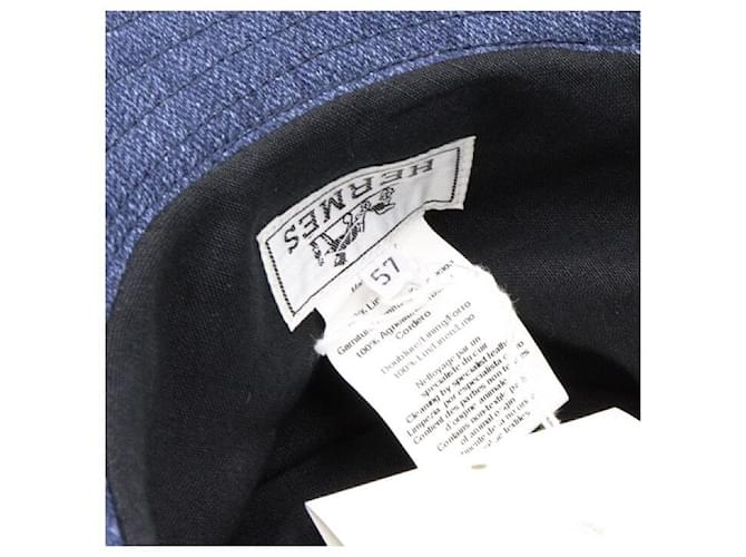 Hermès Sombrero bucket de denim Azul - vista 4