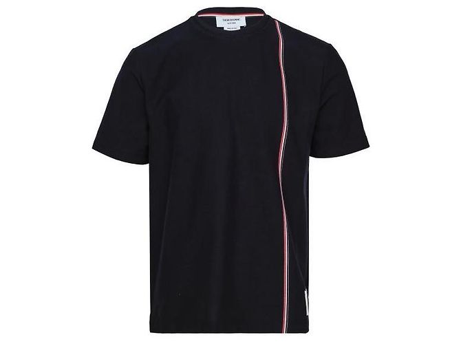 Thom Browne RWB Streifen T-Shirt Blau - Ansicht 3