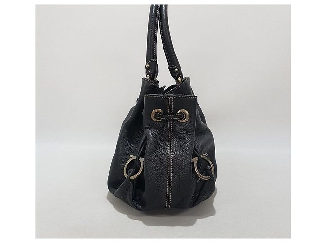 Salvatore Ferragamo Borsa Tote con decorazione Gancini Nero - vista 4