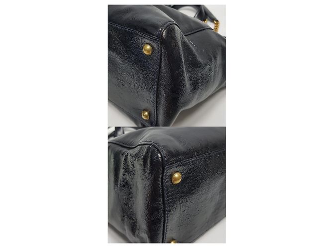 Jimmy Choo Borsa a tracolla smaltata Nero - vista 8