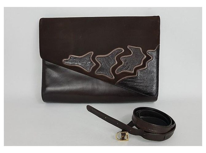 Bally Bolsa Transversal e Clutch Preto - vista 8