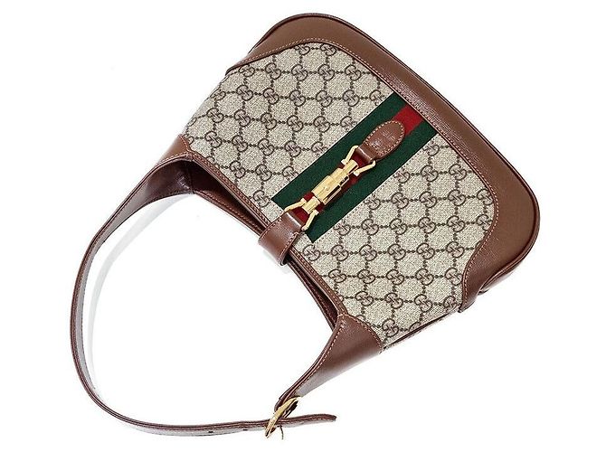 Gucci Borsa Hobo Jackie Small Marrone - vista 3