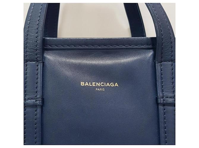 Balenciaga Borsa Bazaar Shopper Small Blu - vista 3
