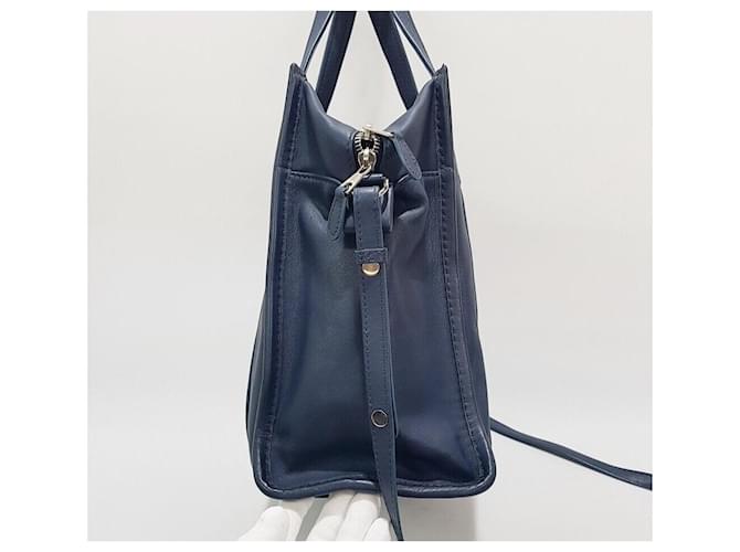 Balenciaga Borsa Bazaar Shopper Small Blu - vista 4