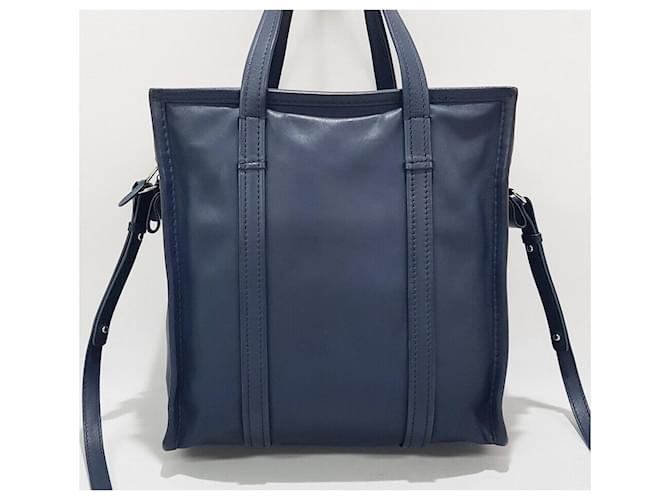 Balenciaga Borsa Bazaar Shopper Small Blu - vista 5