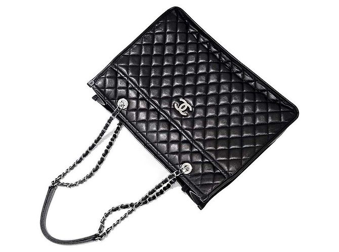 Chanel Borsa a tracolla in pelle di agnello Nero - vista 3