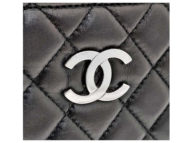 Chanel Borsa a tracolla in pelle di agnello Nero - vista 7