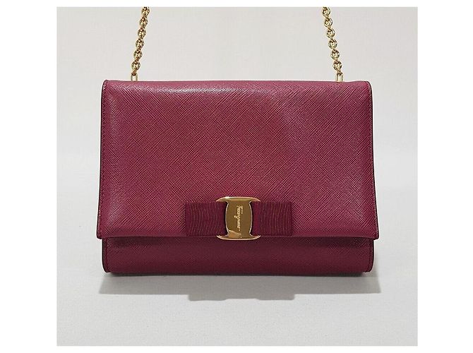 Salvatore Ferragamo Borsa a tracolla Ginnie Chain Rosso - vista 2