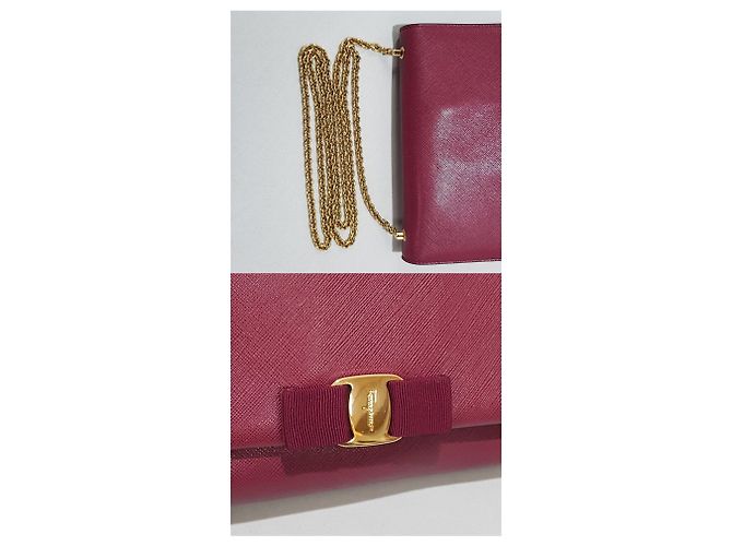 Salvatore Ferragamo Borsa a tracolla Ginnie Chain Rosso - vista 5