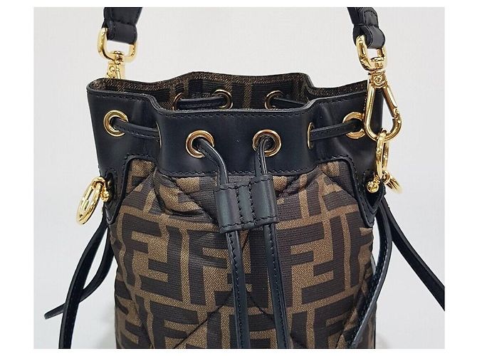 Fendi Borsa a secchiello in seta Montrezo - vista 3