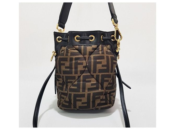 Fendi Borsa a secchiello in seta Montrezo - vista 5