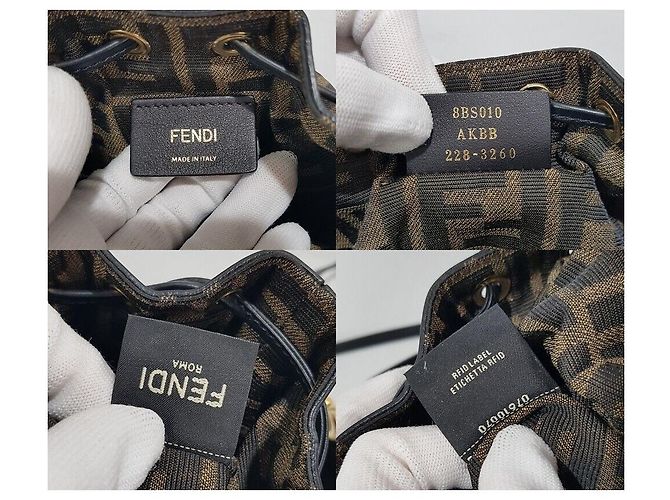 Fendi Borsa a secchiello in seta Montrezo - vista 9