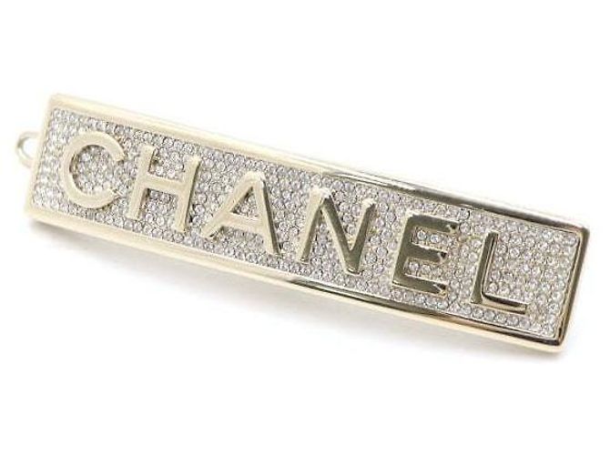 Chanel Haarspange mit Initialen und Kristall, quadratisch, Saison - Ansicht 2