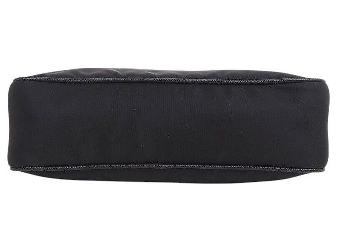 Prada Borsa Hobo Tesuto con tracolla a catena Nero - vista 6