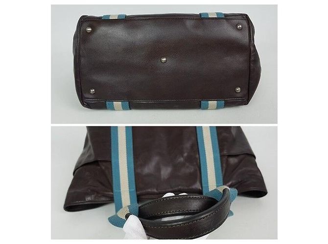 Bally Three Stripes Shopper Schultertasche Braun - Ansicht 5