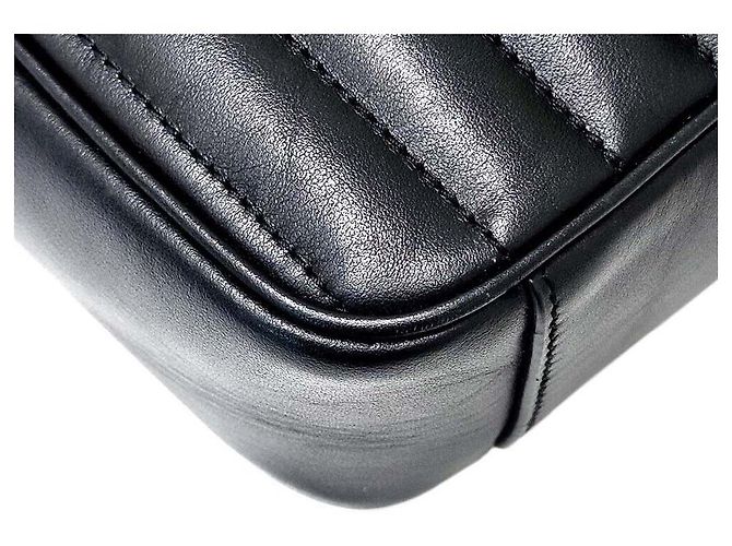 Gucci Borsa a Spalla Marmont Matelassé Nero - vista 6