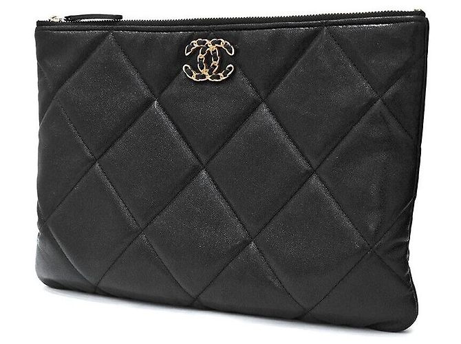 Chanel 19 Clutch Chanel Medium Negro - vista 2