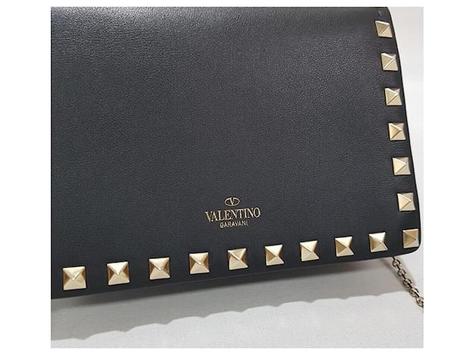 Valentino Mini borsa a tracolla Rockstud con catena Nero - vista 4