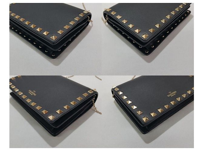 Valentino Mini borsa a tracolla Rockstud con catena Nero - vista 7