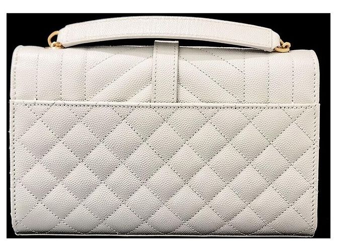 Saint Laurent Borsa a Spalla con Catena Monogram Bianco - vista 3