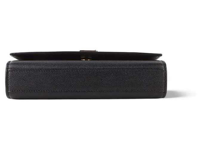 Saint Laurent Borsa a tracolla piccola Kate in monogramma Caviar Nero - vista 6