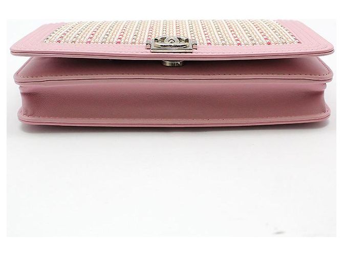 Chanel Borsa a tracolla Cruise Line Crystal Silver Boy WOC Rosa - vista 5