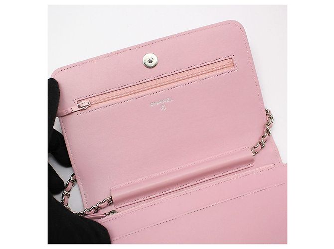 Chanel Borsa a tracolla Cruise Line Crystal Silver Boy WOC Rosa - vista 7