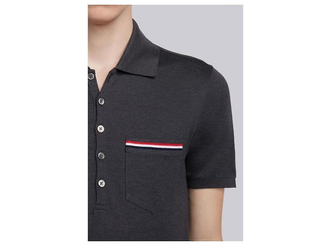 Thom Browne Classic RWB Polo Shirt Braun - Ansicht 13