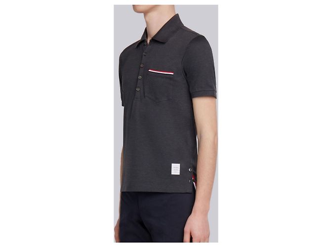 Thom Browne Classic RWB Polo Shirt Braun - Ansicht 3