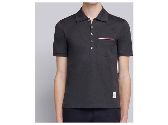 Thom Browne Classic RWB Polo Shirt Braun - Ansicht 8