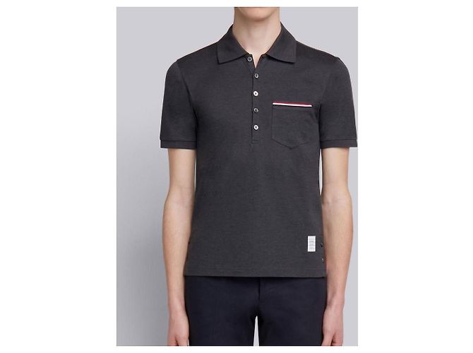 Thom Browne Classic RWB Polo Shirt Braun - Ansicht 9
