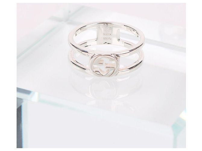 Gucci Anello Interlocking GG in argento Misura - vista 7