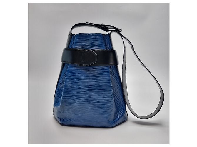 Louis Vuitton Borsa a Spalla Epi PM Bucket Bag (Grade Blue Black) - vista 4