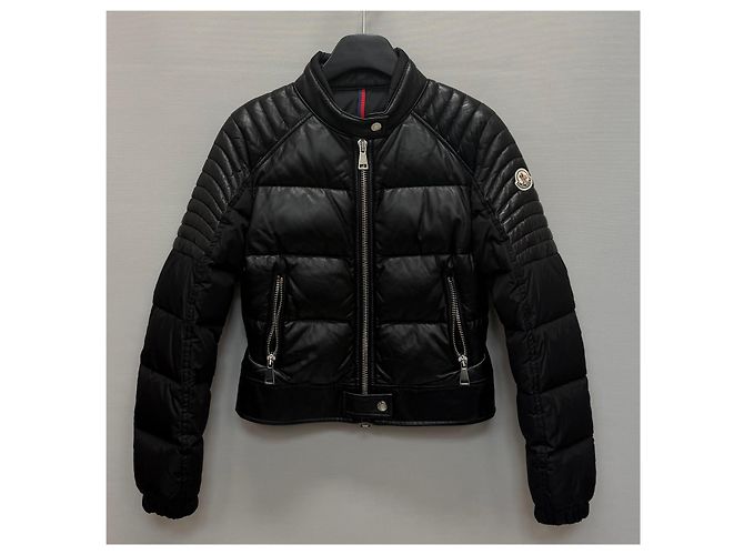Moncler Clematis Juboto Lederjacke mit Daunenfüllung Mehrfarben - Ansicht 2