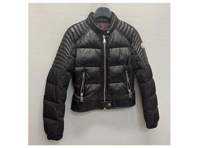 Moncler Clematis Juboto Lederjacke mit Daunenfüllung Mehrfarben - Ansicht 3