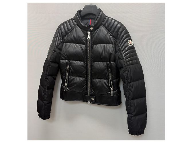 Moncler Clematis Juboto Lederjacke mit Daunenfüllung Mehrfarben - Ansicht 4