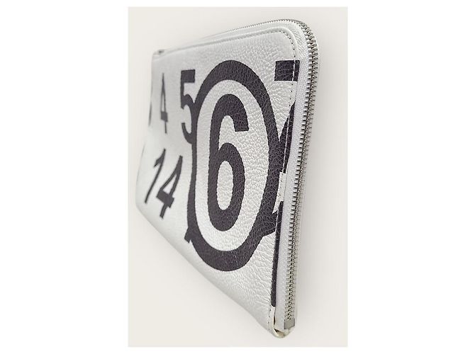 Maison Martin Margiela Bolso de mano de cuero blanco Num - vista 2