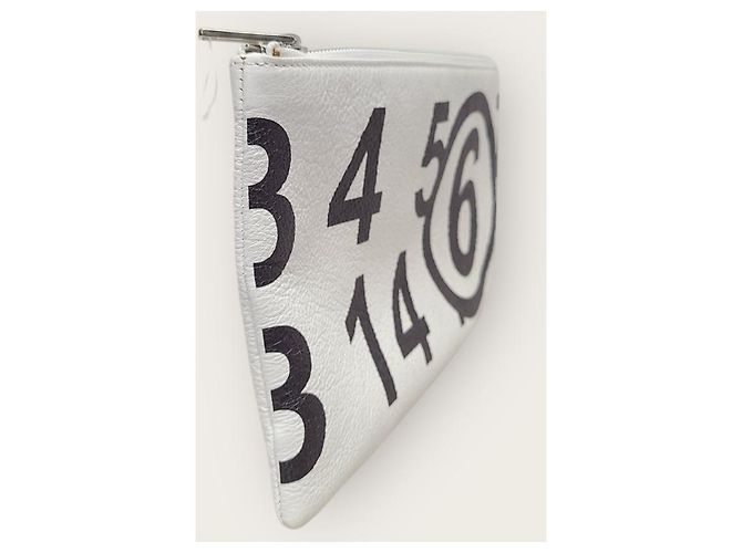 Maison Martin Margiela Bolso de mano de cuero blanco Num - vista 3