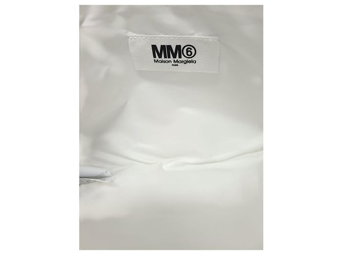 Maison Martin Margiela Bolso de mano de cuero blanco Num - vista 4