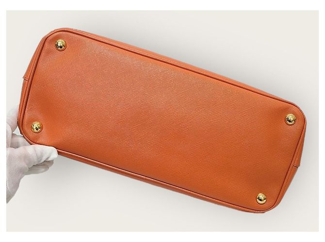 Prada Borsa a tracolla Papaya Saffiano Lux Tote Arancione - vista 6