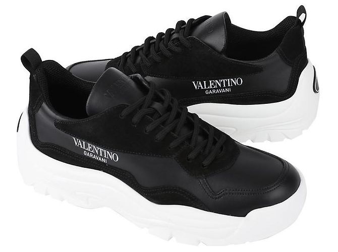 Valentino Tênis pretos masculinos - vista 5