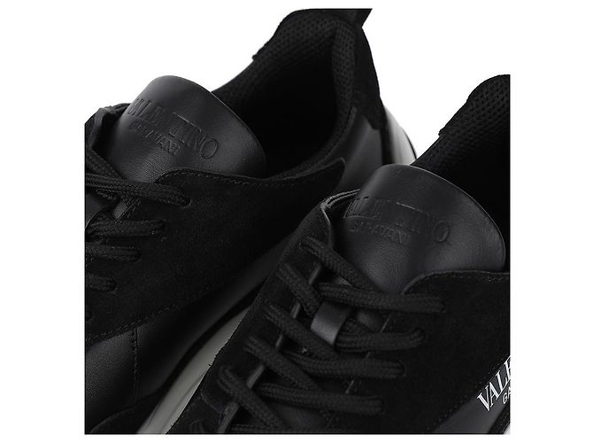 Valentino Tênis pretos masculinos - vista 9
