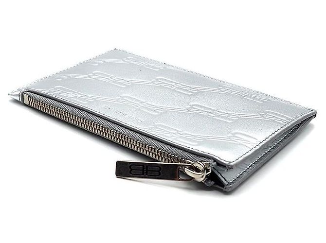 Balenciaga Kartenetui mit Monogramm-Prägung Silber - Ansicht 3